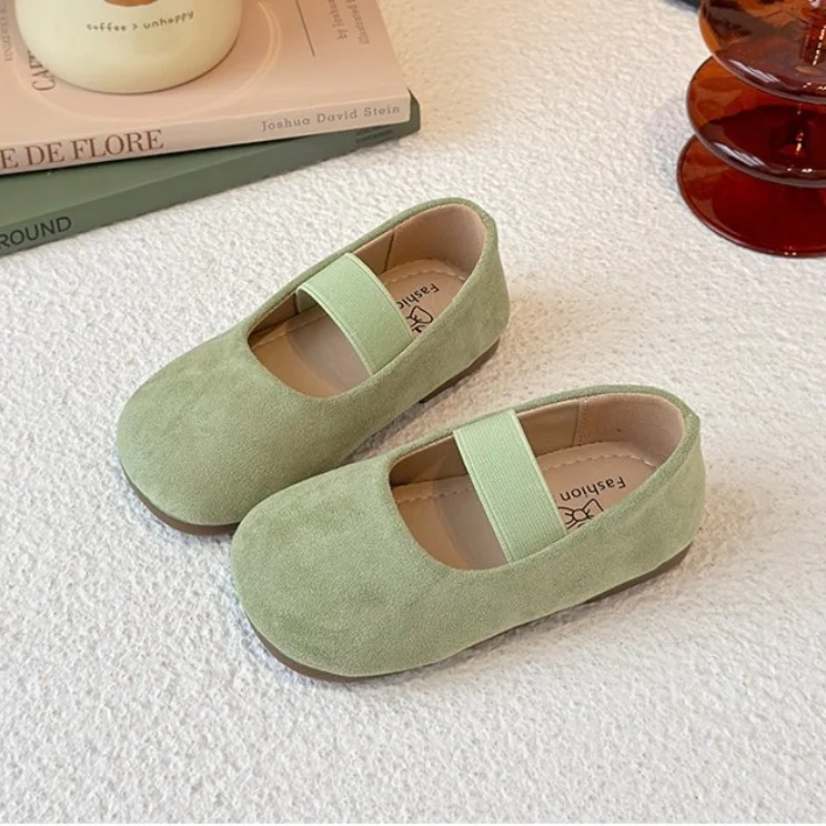 Girls Dance Performance Shoes Slip-on Kids Soild Candy Color Ins Trendy 2026 New Girls Flat Shoes Soft Sole Round Toes 23-30 - 6