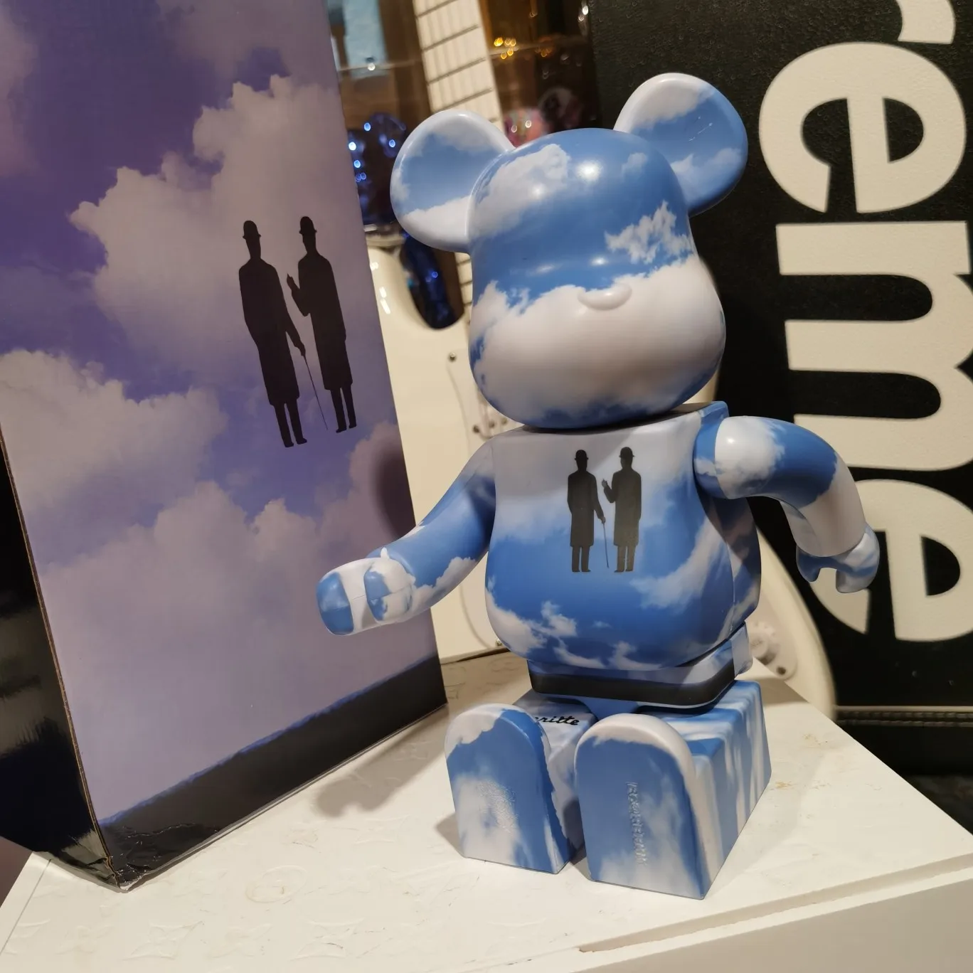 400% Bearbrick Rene Magritte Unlimited Recognition of Blue and