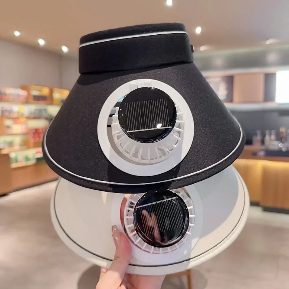 Unisex Polyester Sun Hat with USB Charging and Large Brim for Outdoor