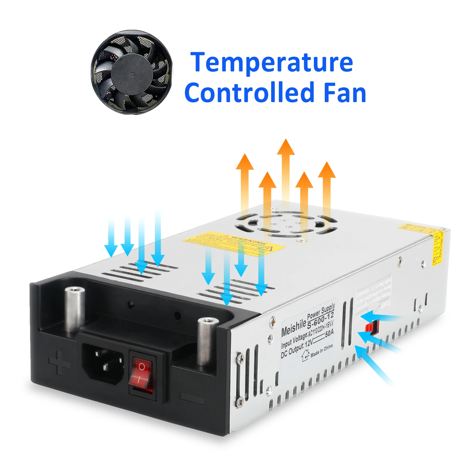 스위칭 전원 공급 장치 SMPS 변압기, AC 110V, 220V, DC 12V, 24V, 36V, 48V, 60V, 5A, 8A, 10A, 15A, 20A, 25A, 30A, 40A, 50A, 600W, 4