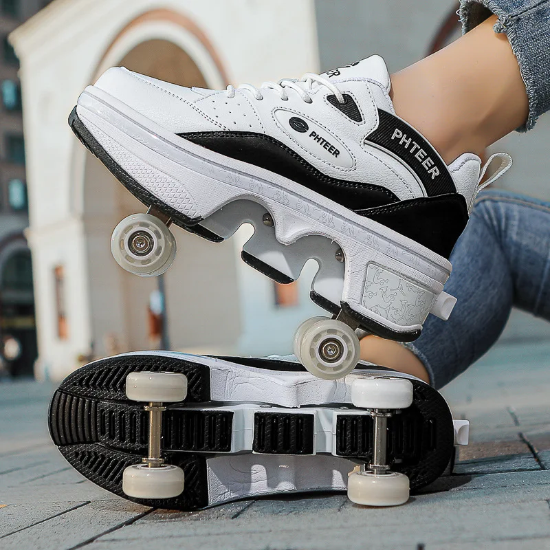 Deformation Shoes Roller Skate Shoes Black Deform Retractable
