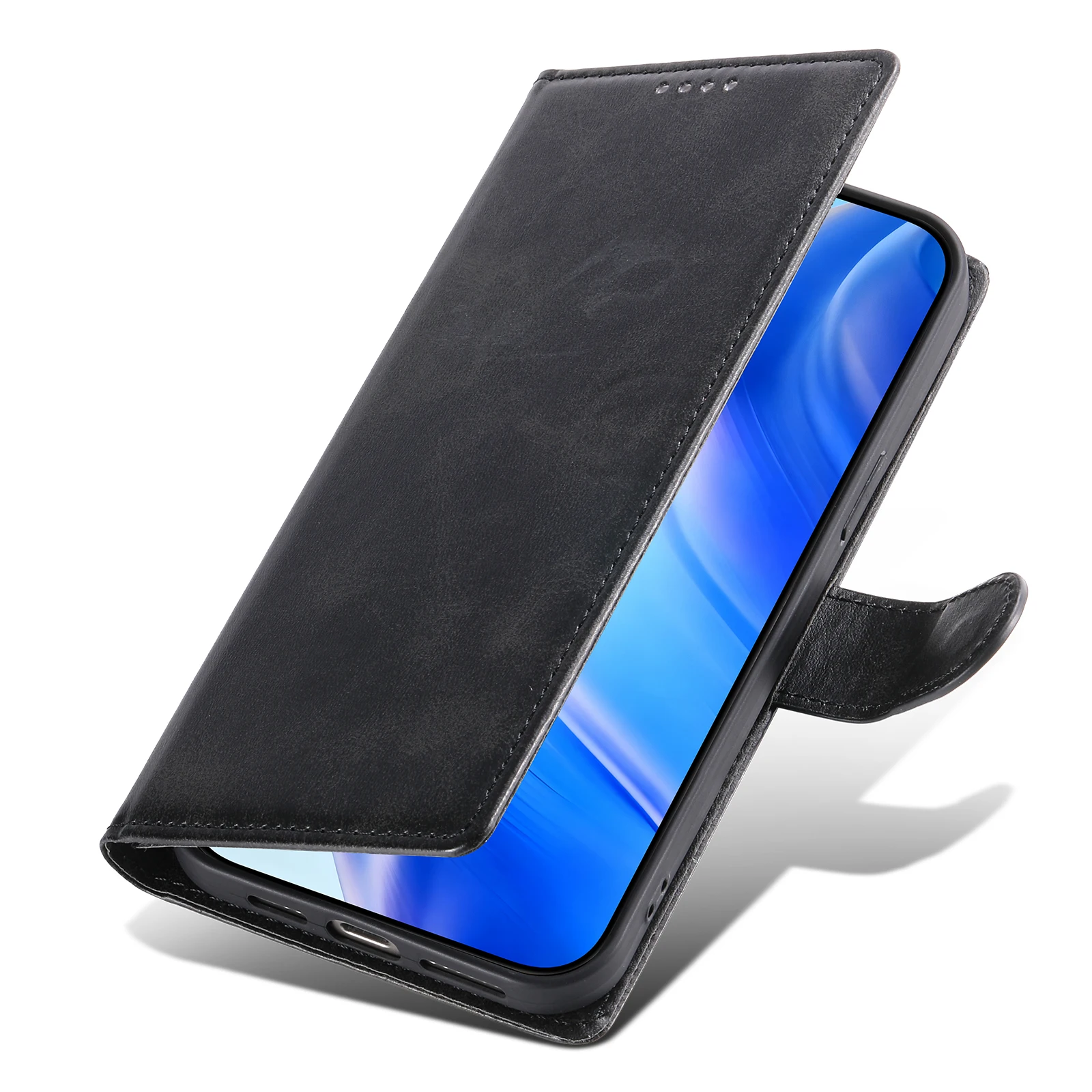 Elegant Solid Color Leather Flip Phone Case Cover