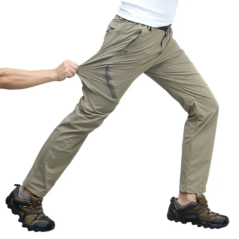 

Men's Tactical Quick Dry Pants Summer Casual Elastic Ultra-Thin Breathable Trousers Waterproof Military Cargo Pants Men 7XL 8XL