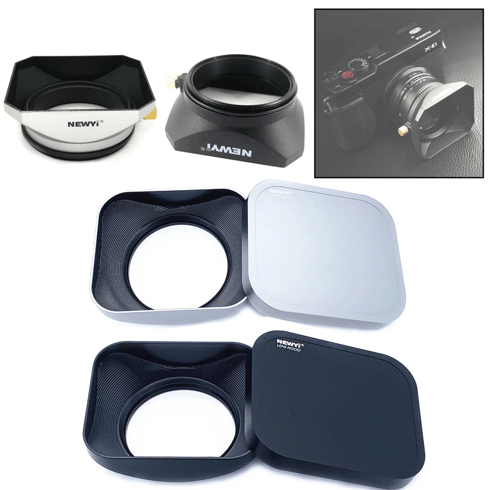 Square Lens Hood for Sony Fujifilm Olympus Mirrorless Camera