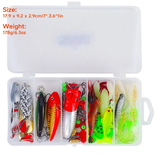 78 Pcs Fishing Lures Kit With Tackle Box For Saltwater Freshwater Fishing  Accessories For Bass Trout Salmon 17.9 X 9.2 X 2.9cm - AliExpress