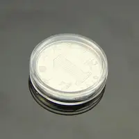 U50E 10pcs 25mm Applied Clear Round Cases Coin Storage Capsules Holder Round Plastic 2