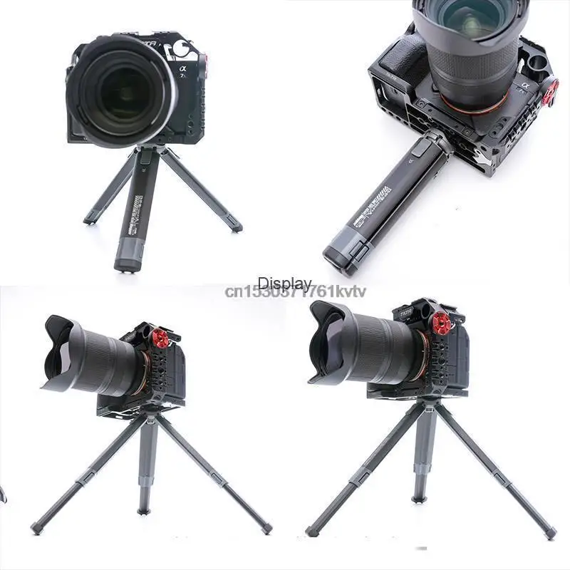 Vlogger DT-05 Universal Two-section Telescopic Tripod Stand Camera Aluminum Alloy Bracket SLR Mobile Phone Portable Mini Desktop