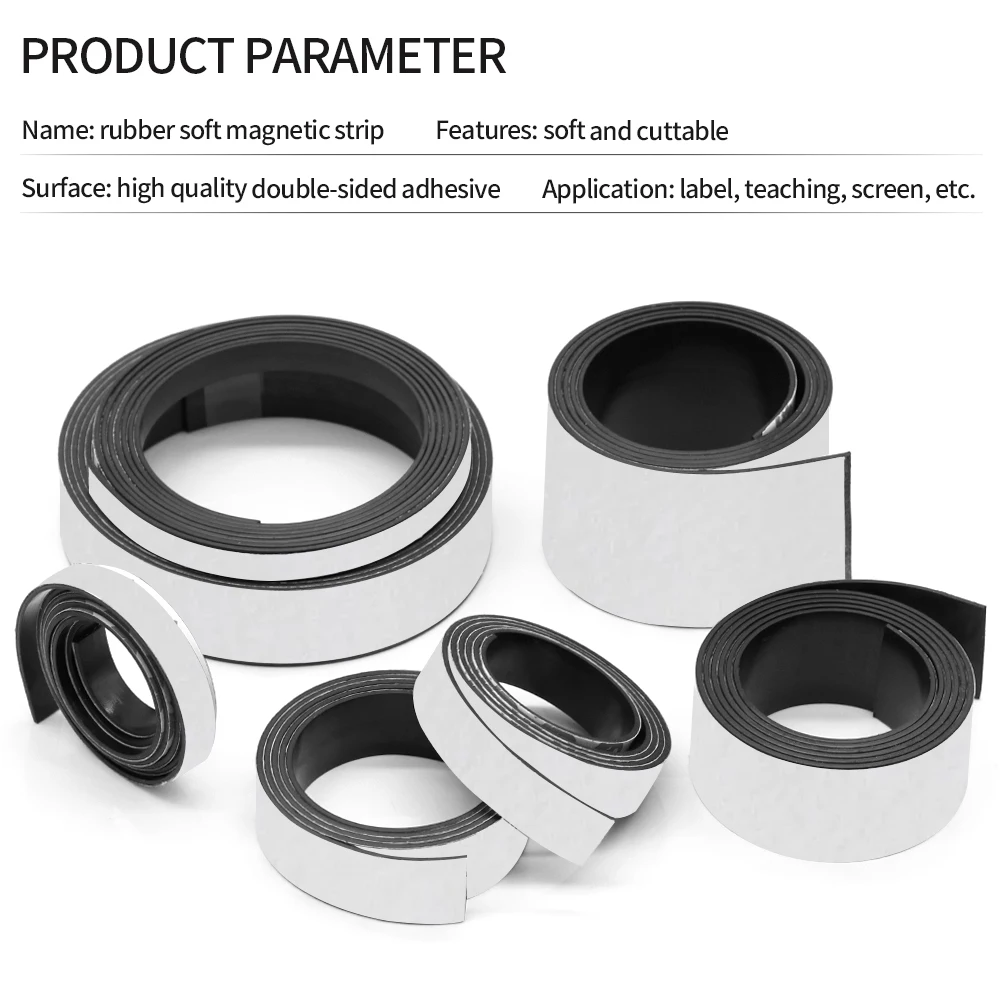 10/15/20/25/30/40/50x1.5mm Self Adhesive Magnetic Tape Rubber Magnet Tape Strong Flexible Magnet Strip adhesive magnetic tape,self adhesive magnets,adhesive magnetic sheets,magnetic strip