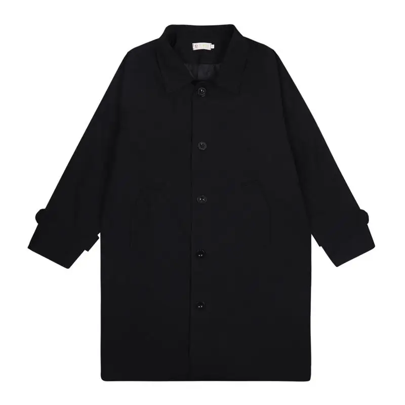 Men's Wear Autumn Fashion New Single Breasted Trench Clothes Male Long Coat Loose Overcoat Trend Handsome Casual Windbreak