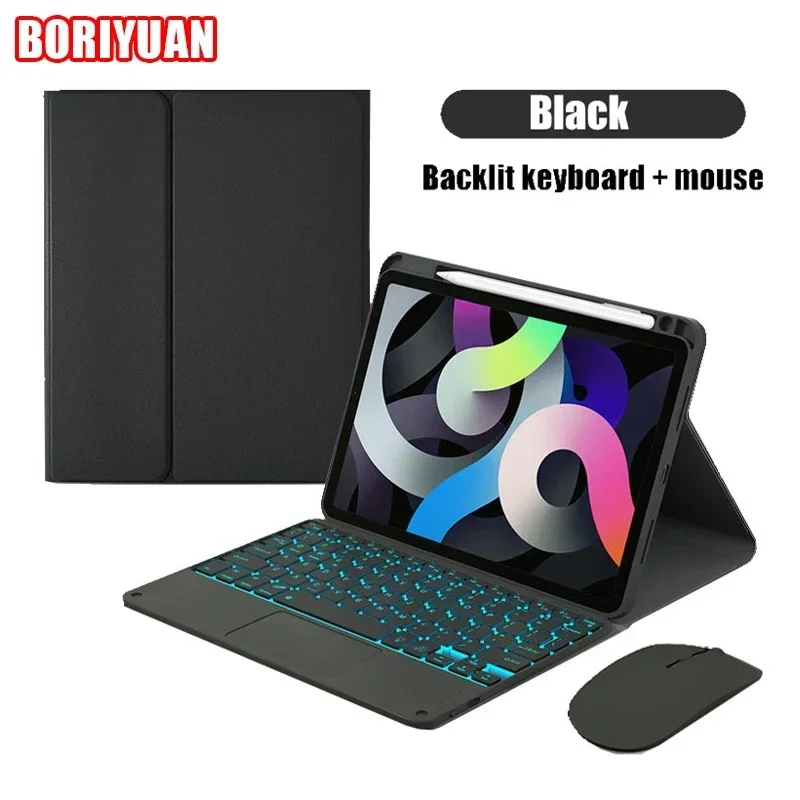 

Touchpad Keyboard Bluetooth Keyboard Case for IPad 7 8 9 9.7 10.5 10.9 Pro 11 Pro 12.9 Mini 6 Air 3 4 5 with Mouse Pen Slot Case