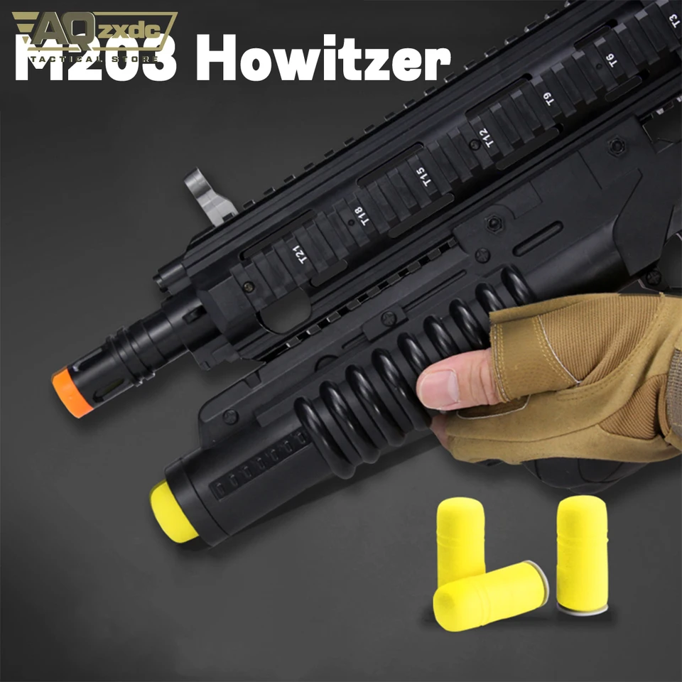 M203 Howitzer Launcher Soft Bullet Toy Suitable for 20mm Rail M416