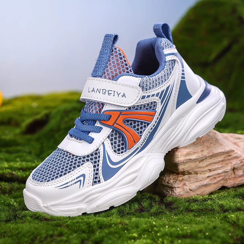 Summer Kids Shoes Boy Sneaker Mesh Breathable Lightweight Children Casual Sneaker Fashion Boy Tennis Sports Shoes 4 To 12 Years