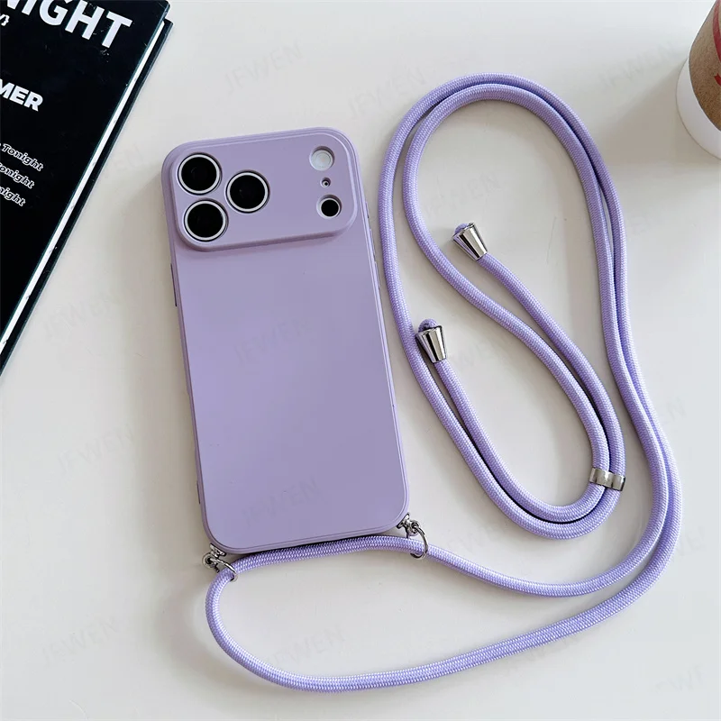รูปสินค้า เคส iPhone พร้อมสายคล้องคอ หรูหรา กันกระแทก