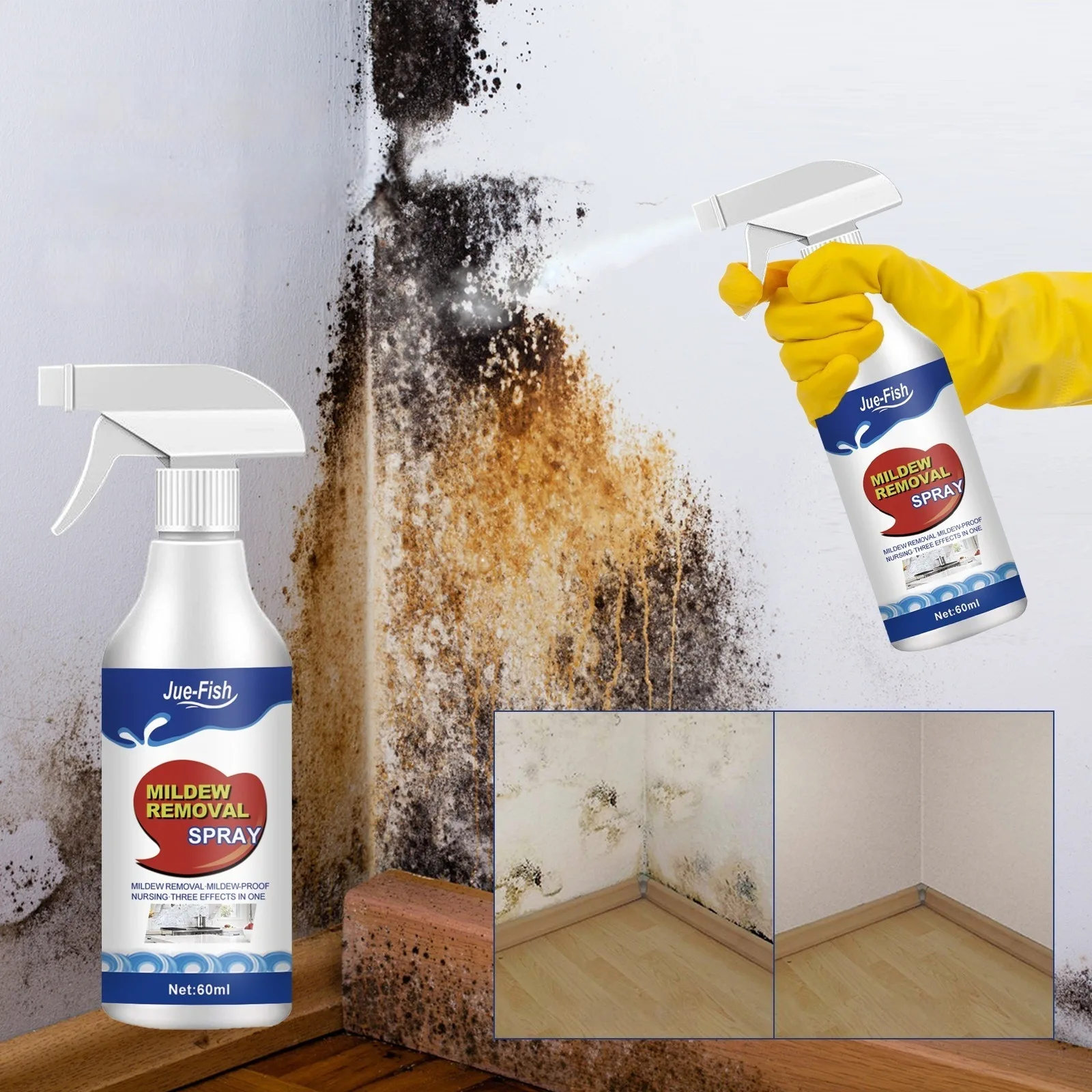 Multifunctionalmoldremoverbathroomtilestaincleaningspray