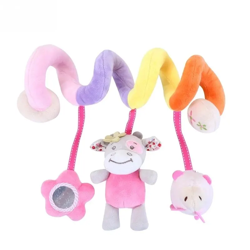 Cute Activity Musical Spiral Crib Stroller Car Seat Travel Hanging Toys Baby Boys Girls Rattles Toy - Image 4