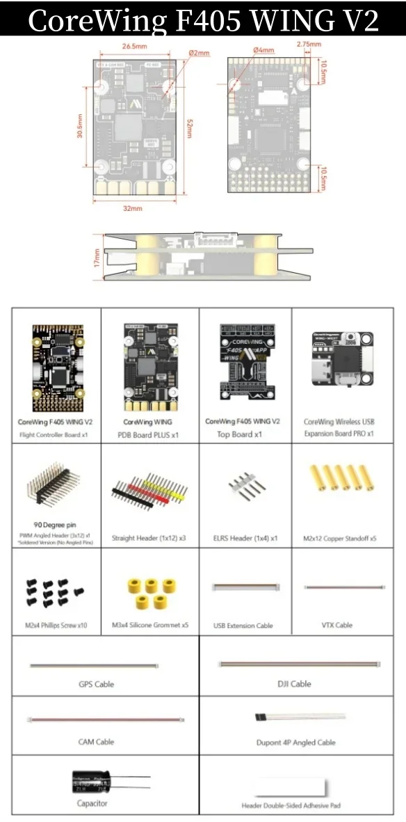 SpeedyBee F405 Wing APP Contrôleur de Vol pour Drone RC