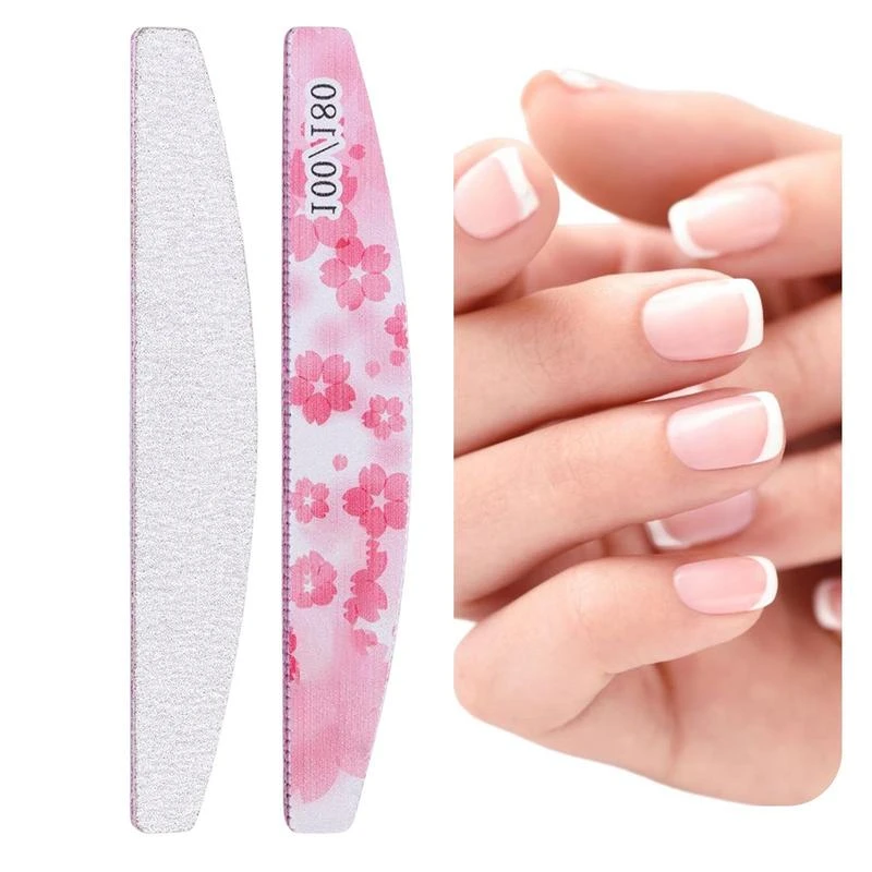 Double Sided Sponge Nail Files 100/180 Grit Flower Printed Nail Buffer  Block Polishing For Uv Gel Manicure Pedicure Tool - Nail Files - AliExpress