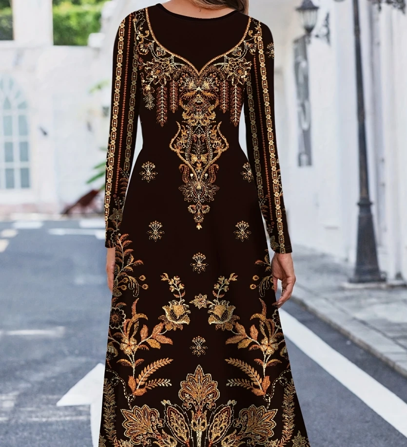 فستان نسائي أنيق فستان كاجوال فضفاض فستان نسائي بم...