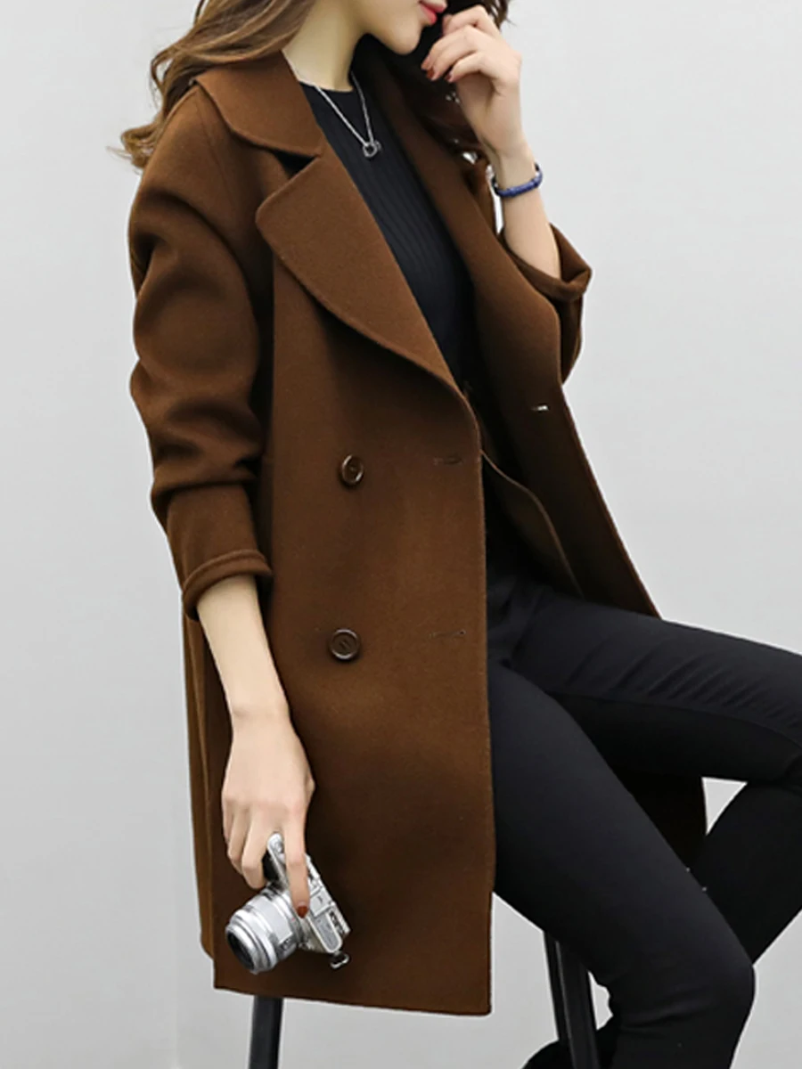Cabolsa de lã Outono Inverno Longo Feminino Warmness Xxl Elegante Preto lã Outwear Moda Minimalista Coreano Cabolsa Topo 2022 7 Computers & Electronics