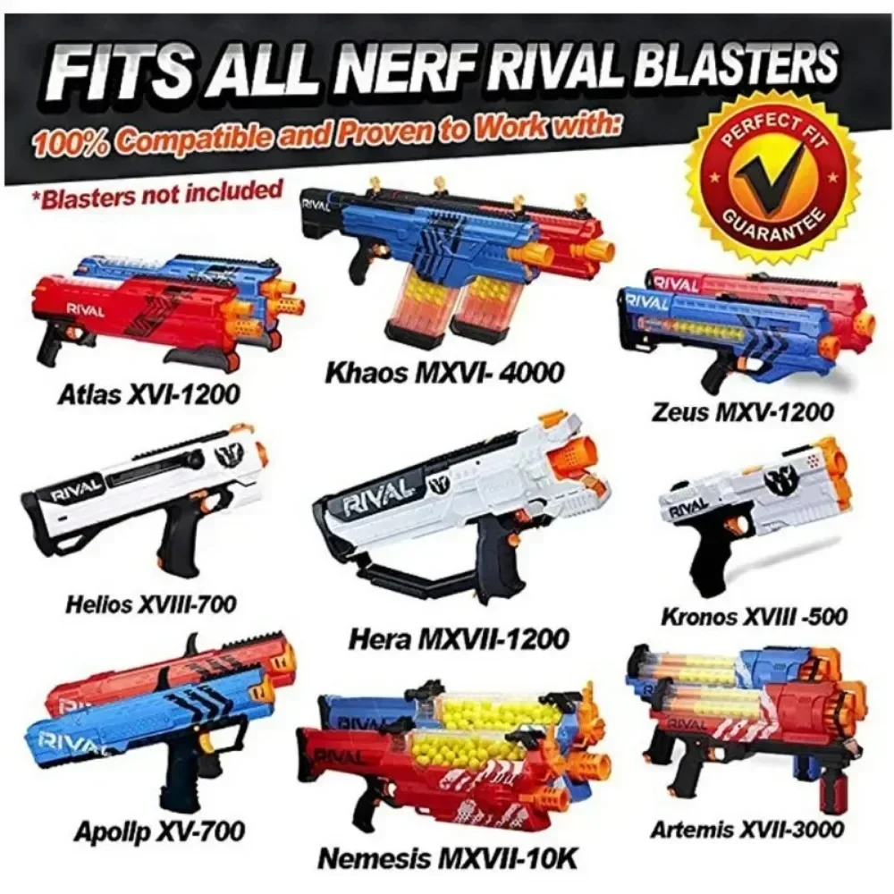 25/200 Rounds Refill Darts Bullets Toy Ball Dart For Nerf Rival Apollo Zeus Gun_voghion.com
