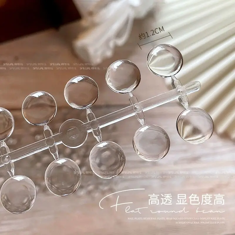 120개 네일 폴리쉬 디스플레이 스탠드 원형 네일 컬러 스와치 비드 양면 스티커..