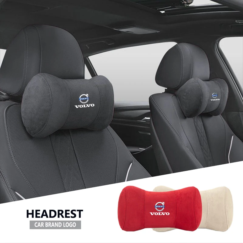 CarSeatSafetyHeadrestPadAutoLogoNeckPillowForVolvoXC90XC60