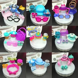 Original 8CM Big Sister Doll DIY Accessories Clothes Shoes Glasses Bottle Children Play House Toys Gift