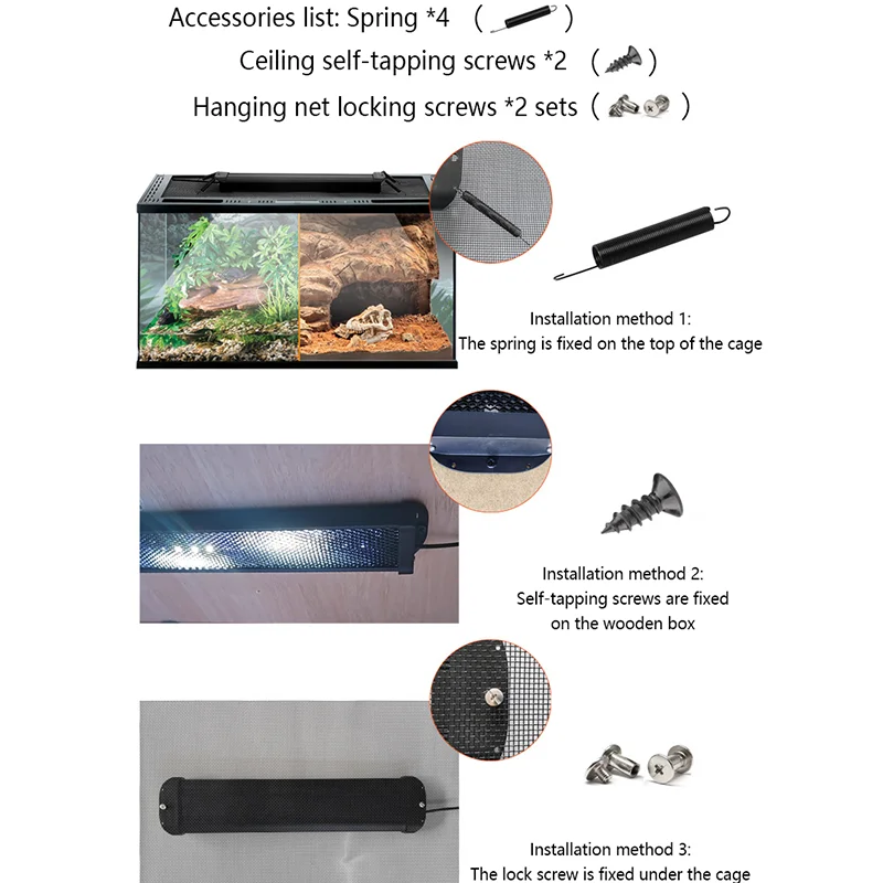 Reptile Uva+Uvb Full Spectrum Led Lamp 10.0/20.0 Sunbathe Heat Lamps for Turtle Lizard Snake Reptiles Breeding Tank Lighting 5
