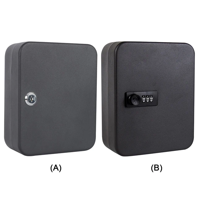 Wall Mount Key Cabinet Key Storage Box Case Metal Security Key/Code Lock Organizer for Home Office,Up to 20 Keys 2