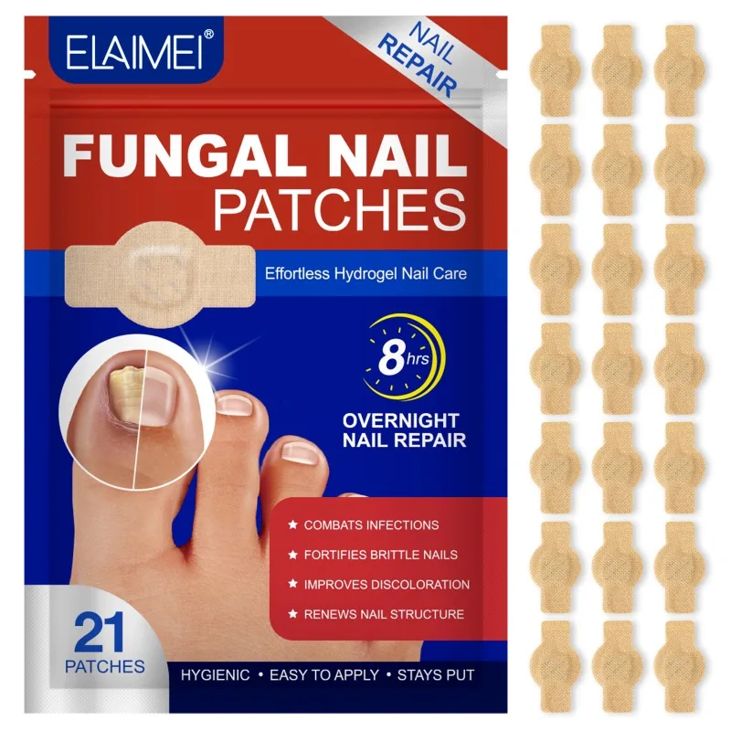 21/32Pcs Toenail Fungus Patch Nail Repair Patches Nail Ingrown Correction Sticker Discolored Damaged Nails Foot Care Tool