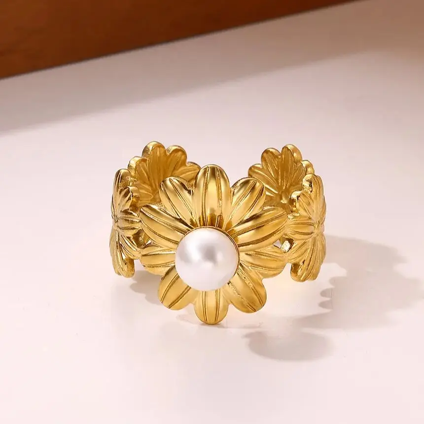 Stainless Steel Daisy Ring For Women