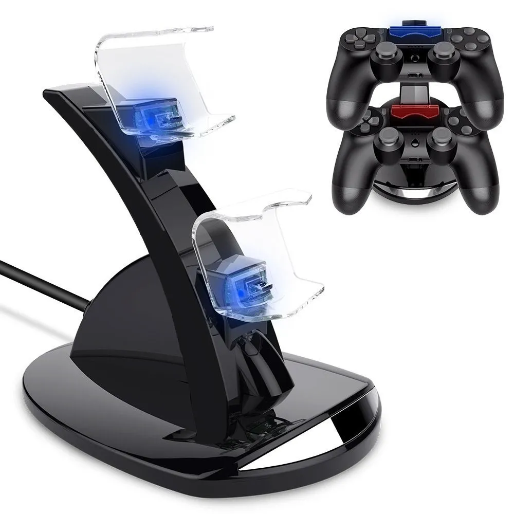 Usb Dual Controller Charger For Sony Ps4 Gamepad Fast Charging Dock For