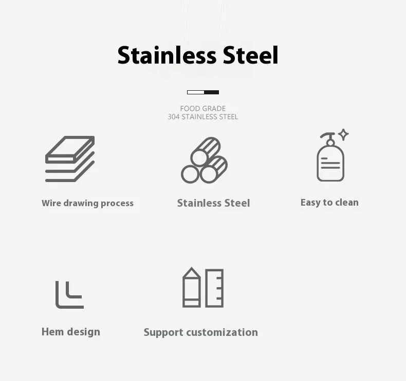 Description Picture 3 of itemStainless Steel Kitchen Chopping Board Household Thickened Multi-use Cutting Board for Dough Fruit Vegetable Cutting
