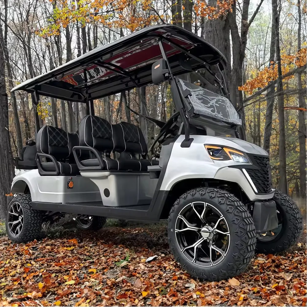 Nuovo Md Mold Blue Electric Golf Cart 4 Posti Freni A Disco 60V 72V Batteria Al Litio Club Car Golf Cart Con Motore 5Kw