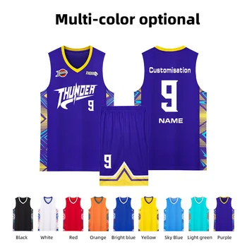 Adult Kid Basketball Jersey Youth Quick-drying Breathable Unisex Team Training Uniform Shirt Sportswear Child Tracksuit Outfit 1