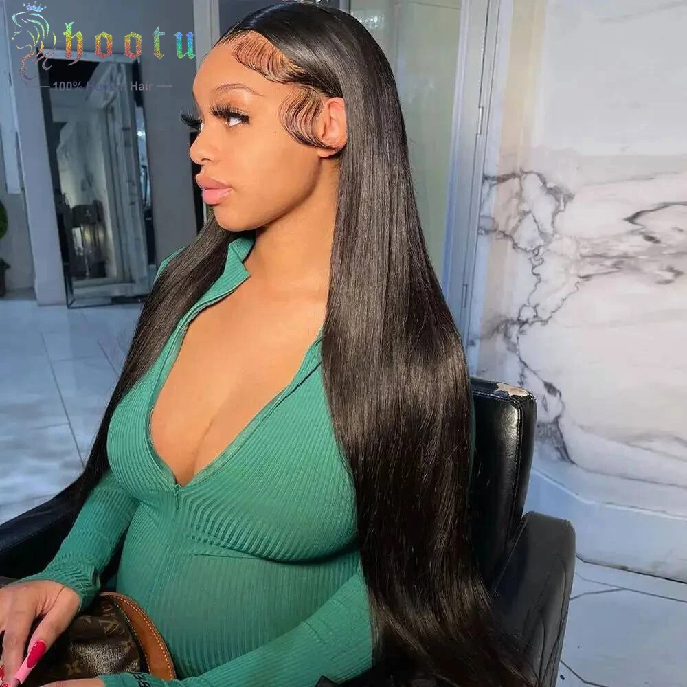 

Wigs Human Hair Bone Straight 4x4 Closure Wigs For Black Women Brazilian Virgin Human Hair Wigs Pre Plucked With Baby Hair