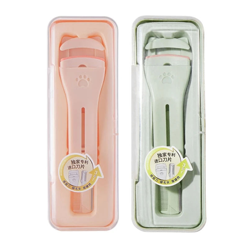 

Мини-щипцы для завивки ресниц, милый дизайн, щипцы для завивки ресниц с кошачьим когтем и триммером для бровей, профессиональный