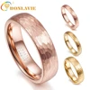 BONLAVIE 4mm 6mm Tungsten Steel Rings Classic Men Women Wedding Bands Ring Jewelry Gold Rose Color Geometric Figure Couple Gift 1