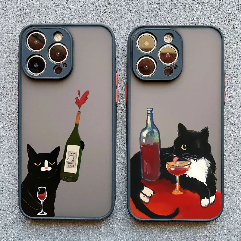 Luxury Scene Cat Playful Fun Shockproof Phone Case