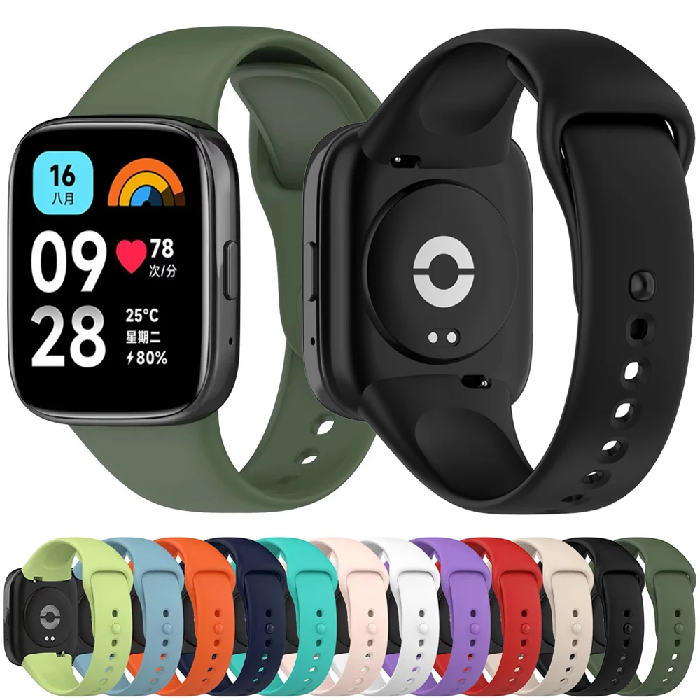 Offizielles Armband für Xiaomi Redmi Watch 3 Active/Lite/Youth Smart Ersatz-Silikonarmband für Redmi Watch 3 Armband Correa