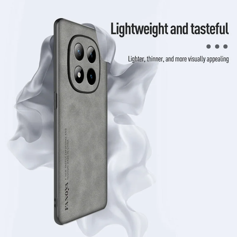 Leather Suede Protective Case with Slim Lens Cover
