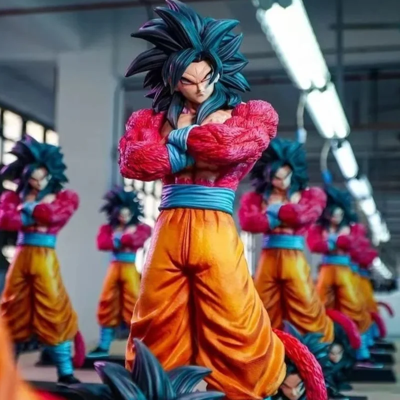 32cm 30cm Dragon Ball Jt Super Saiyajin 4 Goku Vegeta Doppelköpfige Statue Figur PVC-Modell Schreibtisch-Deko Geburtstagsgeschenk für Jungen