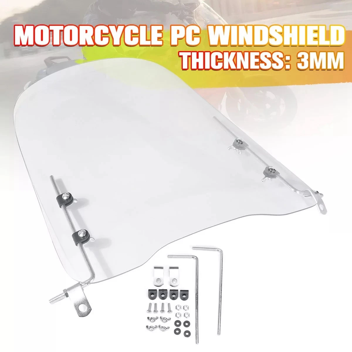 Scooter Windshield Motorcycle Wind Deflector Universal Windscreen