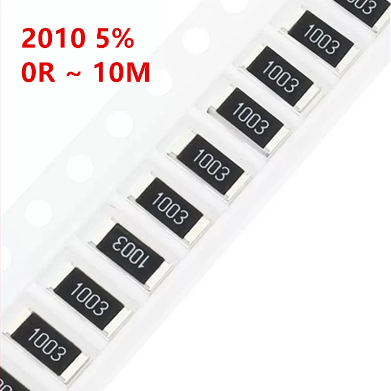 50PCS 2010 5% 0R ~ 10M SMD Chip Resistor R001 R010 R100 R020 1R 10R 100R 1K 10K 100K 1M 1.3 2.2 4.7 7.5 8.2 12 39 56 62 110 ohm