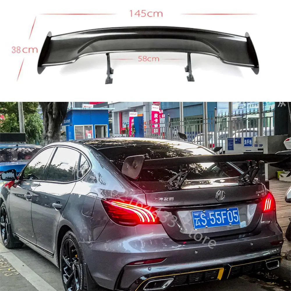 

For Morris Garages MG6 Spoiler ABS Plastic Material Unpainted Color Rear Roof GT Spoiler Wing Trunk Lip Boot Cover
