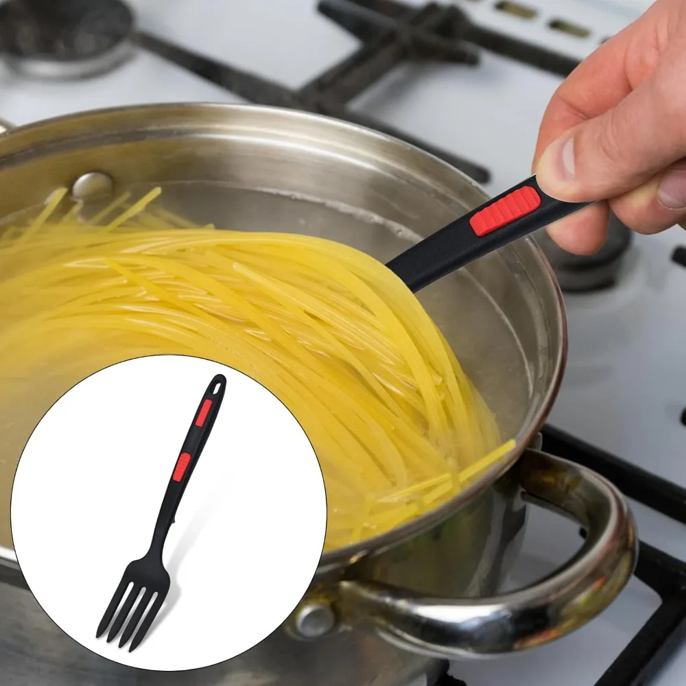 Silicone Cooking Fork Multifunctional Heat Resistant Nonstick for Kitchen Baking