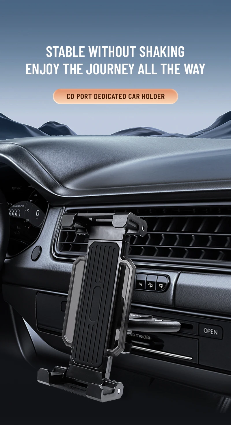 Universal Car Tablet Stand Phone Holder Auto CD Slot Mount Bracket for iPad Pro For iPhone iPad Phone & Tablet Support 4-14 Inch