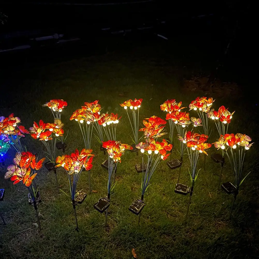 

Pathway Garden Lamp Solar-powered Butterfly Landscape Lamp Waterproof Automatic Charging Led Garden Light for Yard Patio Pathway