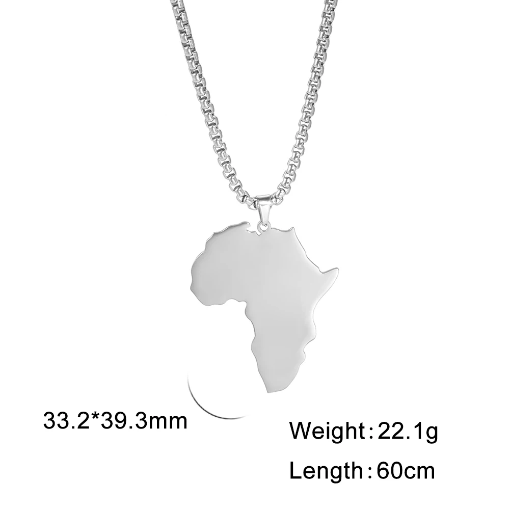 TEAMER Africa Map Necklaces African Countries Flags Map Pendant Stainless Steel Silver Necklace 1dd396de 3414 4941 Ab51 02593955ff16.4e89137c9ee367d66001d43d7394f46f