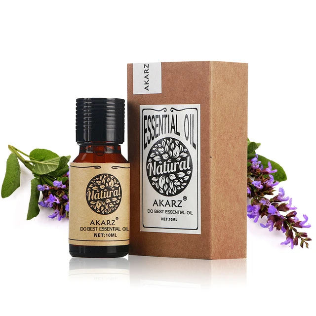 AKARZ Clary Sage Essential Oil: Pure and Natural for Skin, Hair, and Mind
